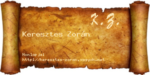 Keresztes Zorán névjegykártya